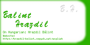 balint hrazdil business card