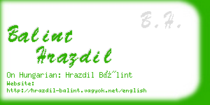 balint hrazdil business card
